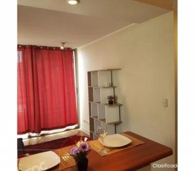 Arriendo bello Depto 1D Metro Bustamante