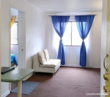 Departamento 1D, 1B, Semi-amoblado. Metro Toesca