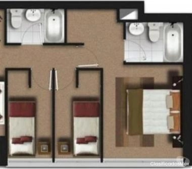 Departamento 3 dormitorios 2 baños en sector bosque ingles