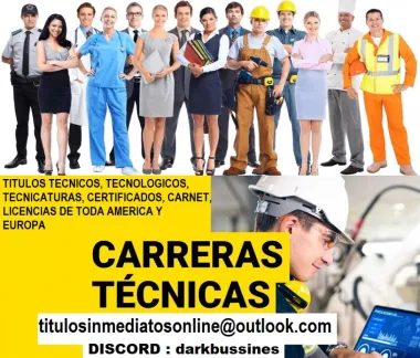 TITULOS TECNICOS CERTIFICADOS LICENCIAS Y MAS